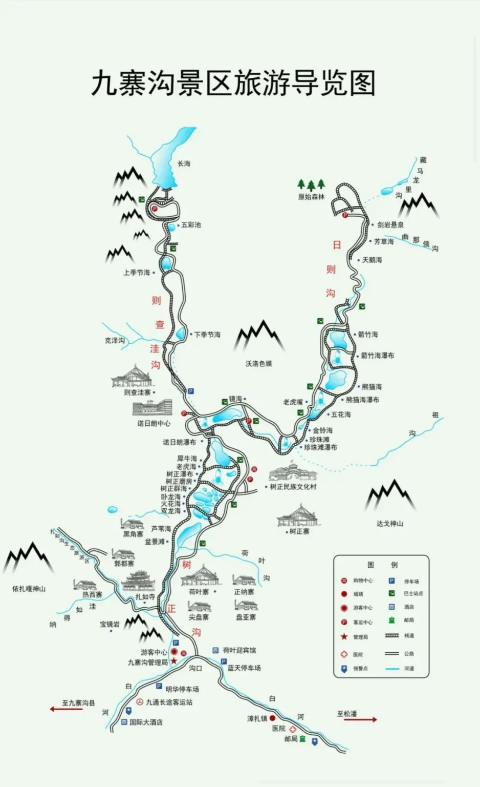 九寨沟游览图