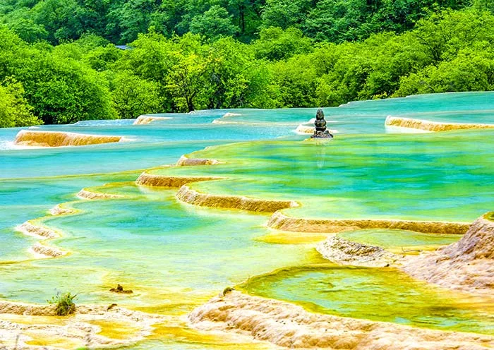 如梦似幻的黄龙彩池:黄龙半日游览路线